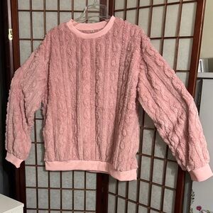 Amazon Pink Fleece-Lined Oversizes Very Soft Top PTP 26 inches